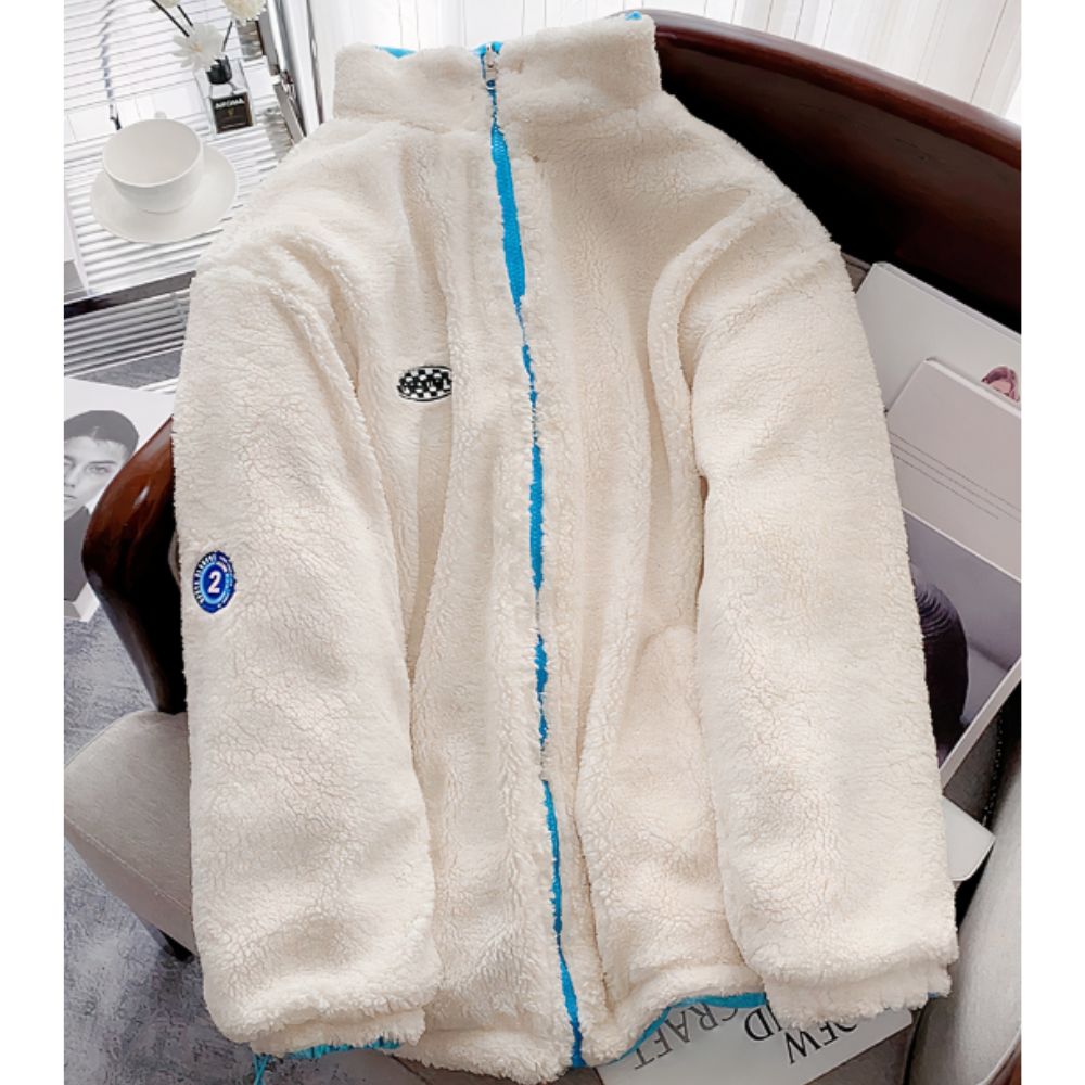Omkeerbaar ribfluwelen donsjas voor heren vintage stijl - Afbeelding 2
