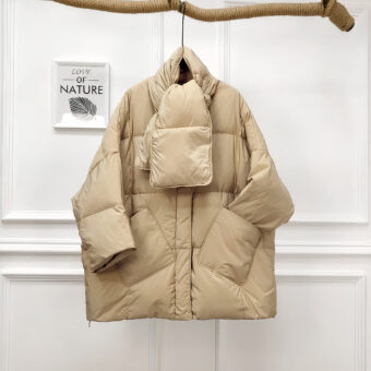 Dikke oversized donsjas van eendendons