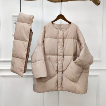 Dikke oversized donsjas van eendendons